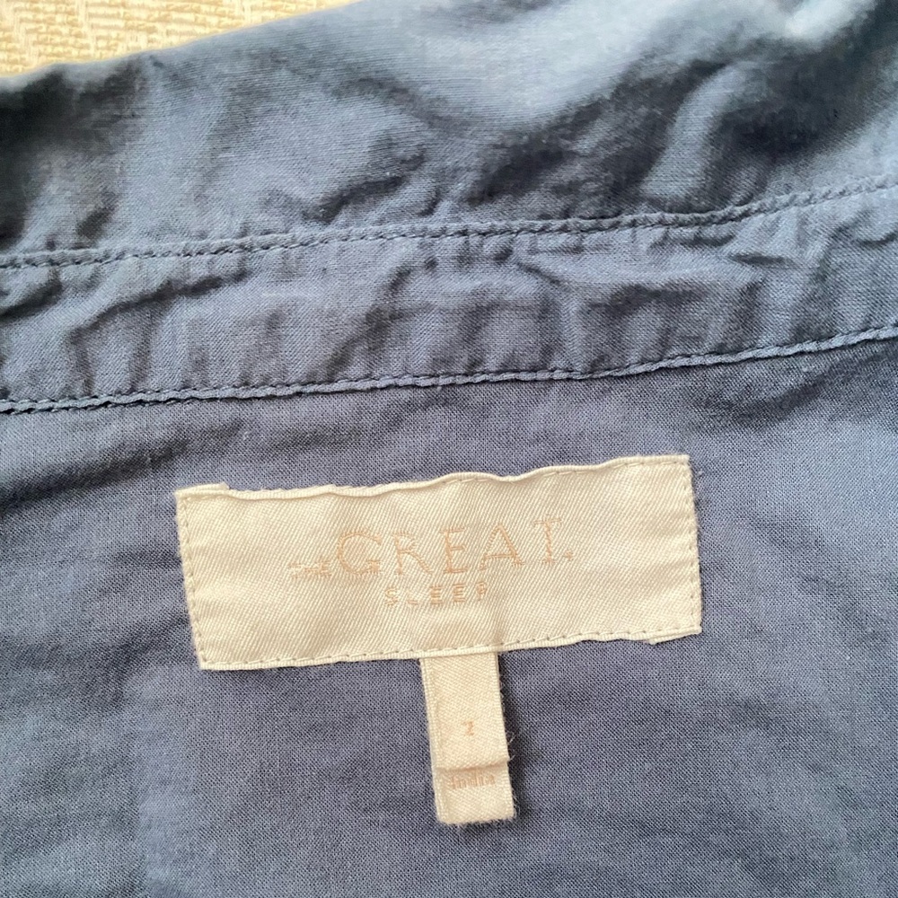 THE GREAT. Western Pajama Shirt Size 2 Anthropologie Pajama Top Medium - Picture 8 of 10